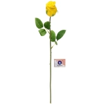 Цветок искусственный «Natur» 45см Роза желтая