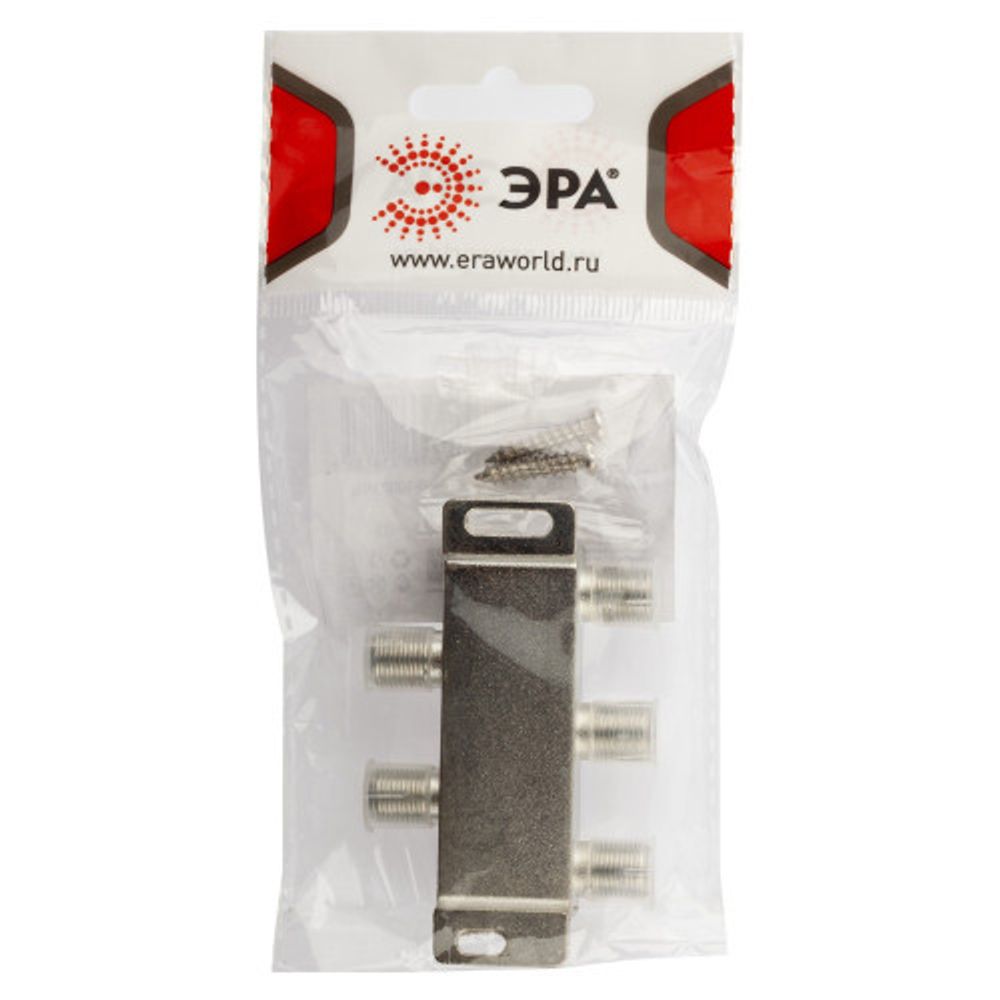 Делитель ТВ ЭРА 4 ответвления под F разъём 5-1000 МГц упаковка 1 шт.