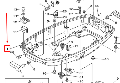 6H1-42711-10-8D COWLING, LOWER 1