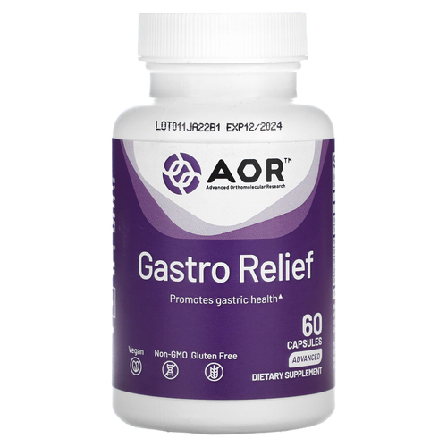 Advanced Orthomolecular Research AOR, Gastro Relief, 60 капсул