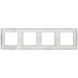 Рамка для розеток и выключателей ЭРА Серия 12 12-5004-16 на 4 поста, титан