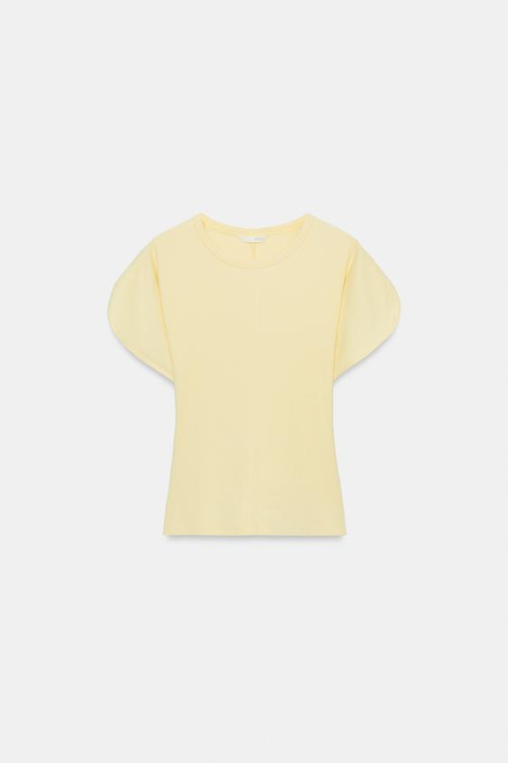 ZARA ФУТБОЛКА С ОБЪЕМНЫМИ РУКАВАМИ, ЖЕЛТЫЙ