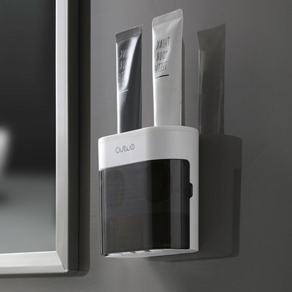 Дозатор для зубной пасты и держатель для щеток без сверления