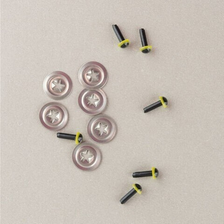 Глаза кристальные с шайбами, цв.зеленый  d 4.5 мм