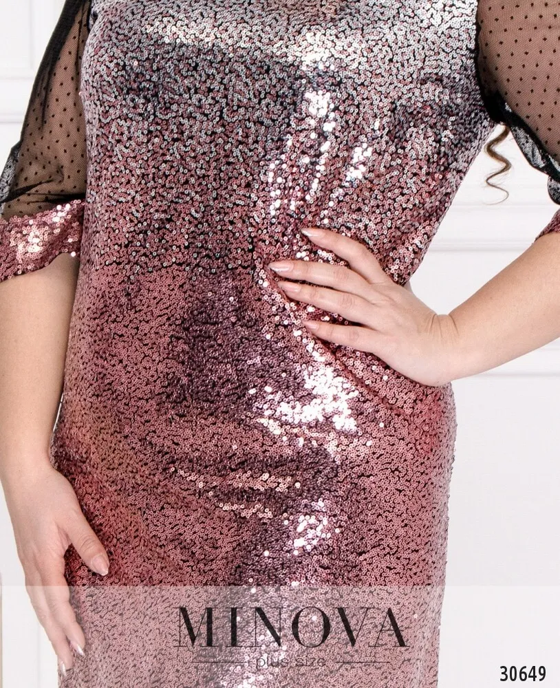 Платье 346-розовый Minova