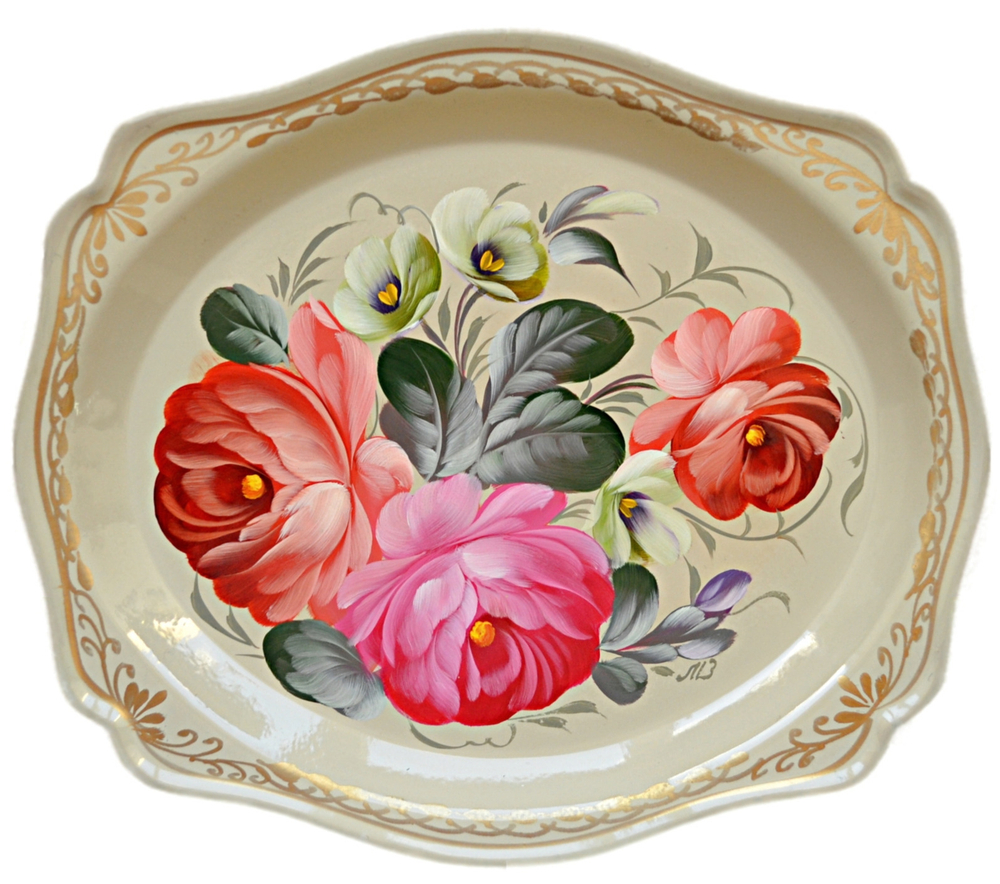 Zhostovo metal tray A3D170524233