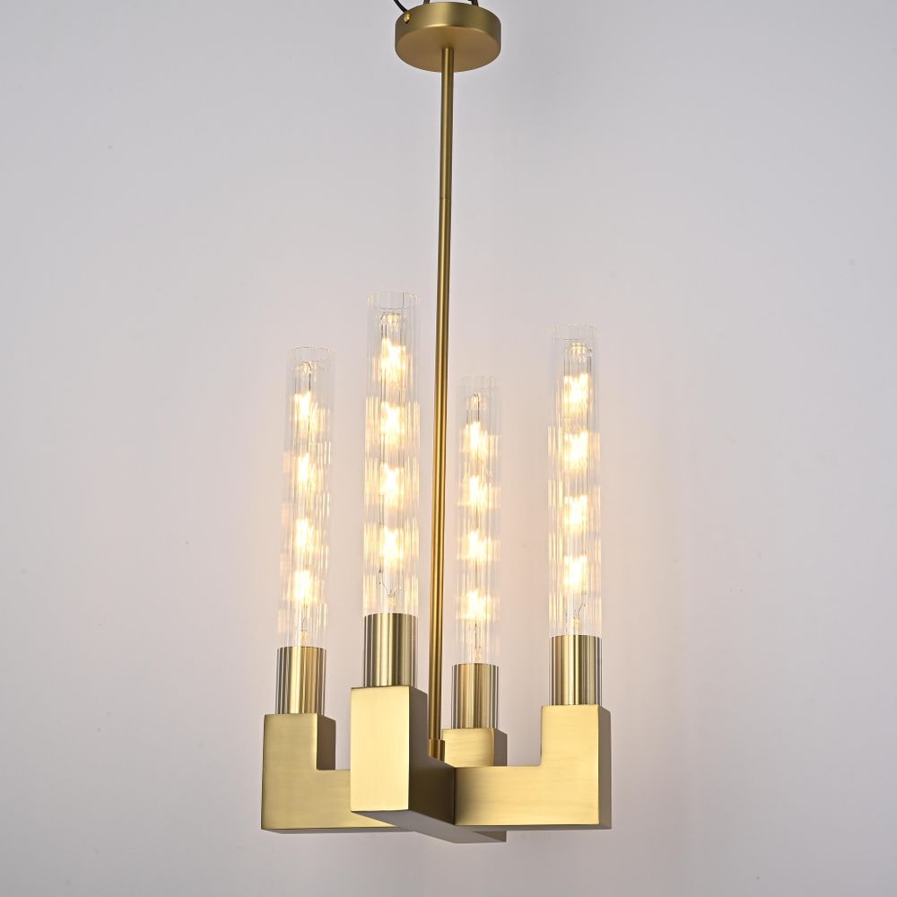 Люстра На Штанге Canelle Pendant Lamp 4 Modern Brass By Imperiumloft