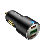 Автомобильное зарядное устройство HOCO NZ6, 1xUSB + 2xUSB-C, 45 Вт, черный, , 013276