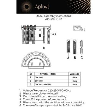 Бра 2*G9 APL.795.01.02 золото Elouisa Aployt