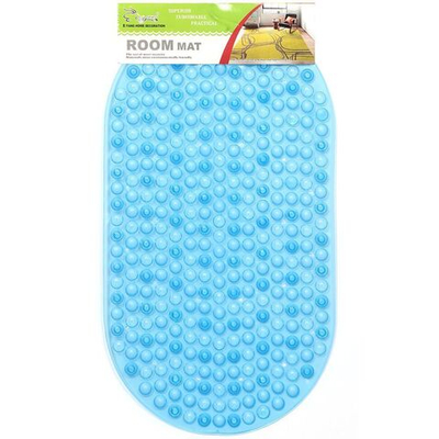 Коврик для ванной, антискольз, 0.38х0.69 м, ПВХ, син, Y3-678