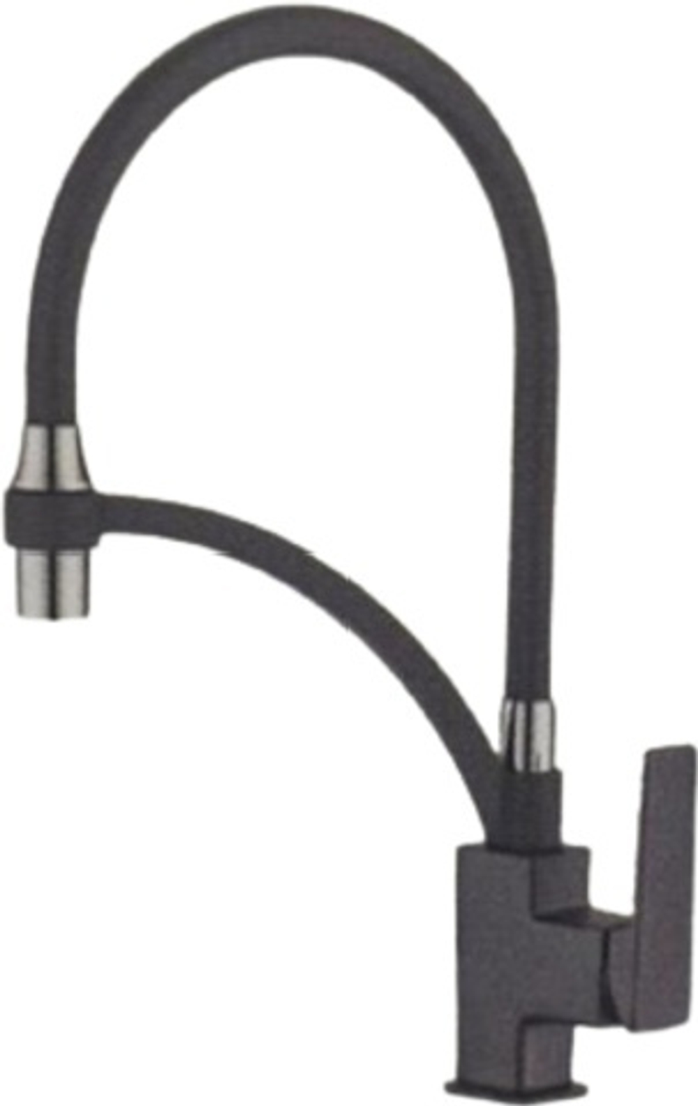 СМЕСИТЕЛЬ ДЛЯ КУХНИ С ГИБКИМ СИЛИКОНОВЫМ ИЗЛИВОМ CASELA 54178U-12 ГРАФИТ