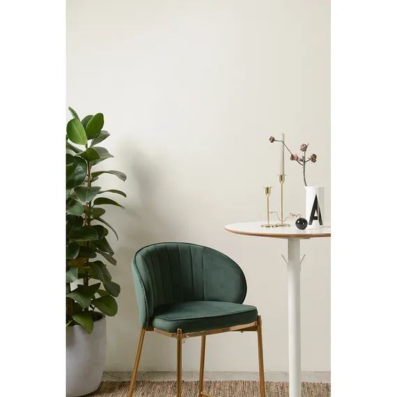 Барный Coral, темно-зеленый велюр с золотыми ножками