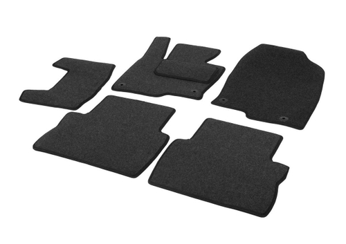 Коврики текстиль в салон, AutoFlex Business для Mazda CX-5 II поколение 2017-н.в., 6 частей, графит, с крепежом, 5380101