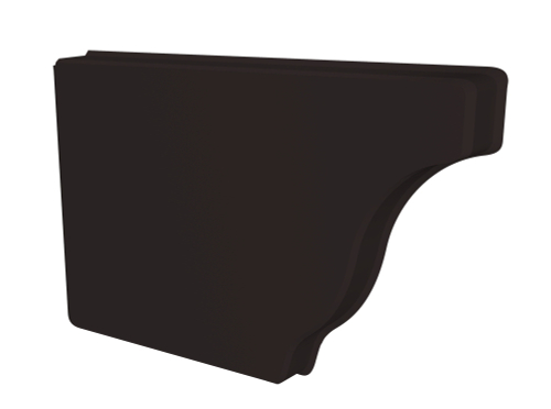 Заглушка желоба левая Vortex Lite Matt 130мм RAL 9005 черный