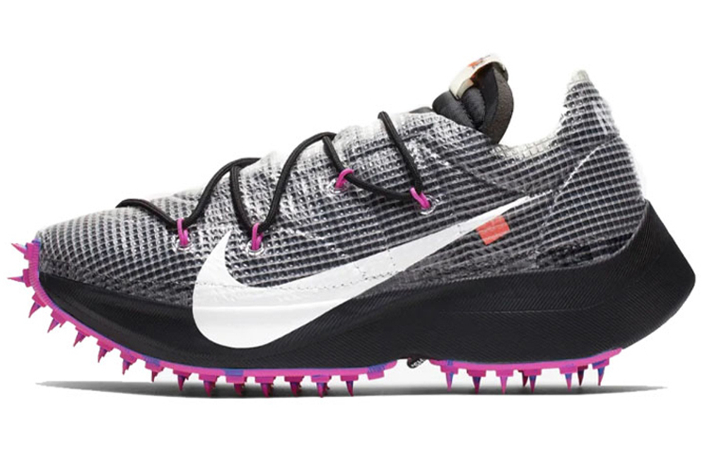 OFF-WHITE x Nike Vapor Street co-branded spikes non-slip wear-resistant low-cut casual running shoes women's black and purple