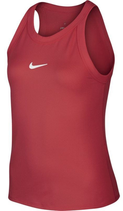 Футболка для девочки теннисная Nike Court Dry Tank - gym red/white