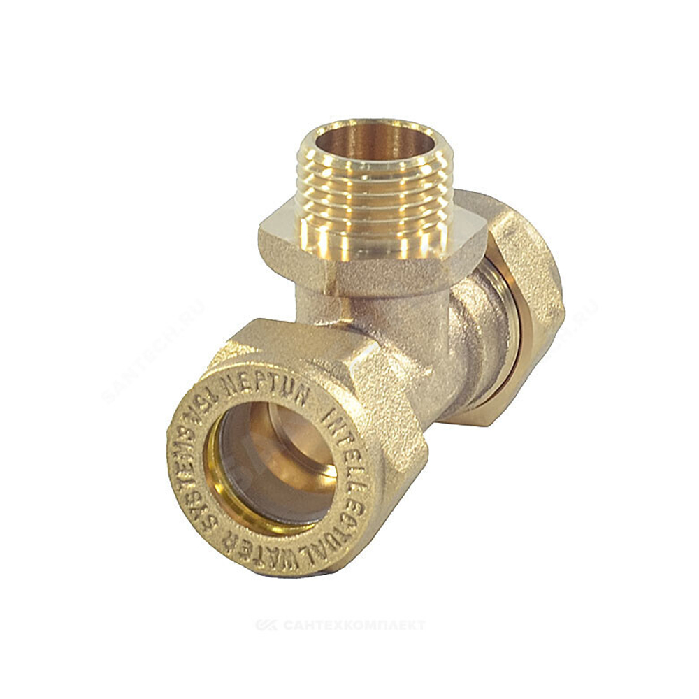 Тройник латунь 15Aх1/2"х15 обжим/НР STAHLMANN STML1501/215BEF
