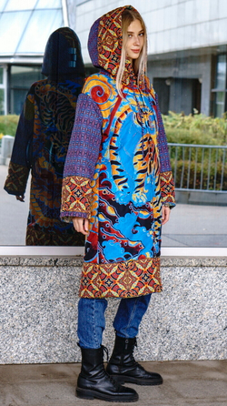 Двустороннее пальто-парка