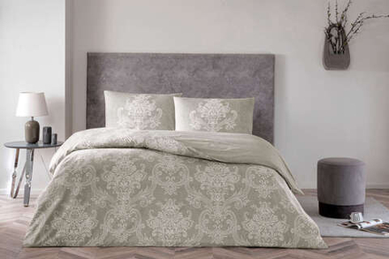 Комплект постельного белья ТАЧ Сатин 2-спальный "CHEVY" V01-Серый