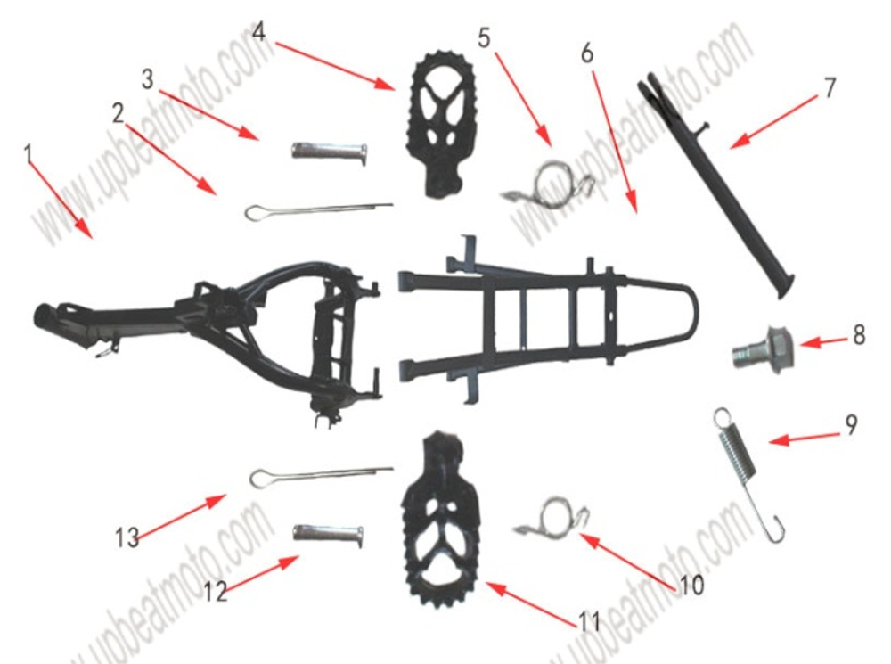 Запчасти C к питайку Motax MX 125, KTM 125, MOTAX 140