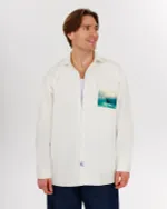 Купить Рубашка Kefirmaykifer Айвазовский хлопковая белая Рубашка Kefirmaykifer Айвазовский хлопковая белая