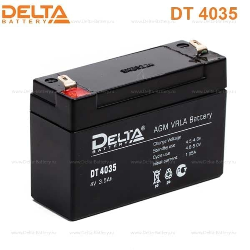 Аккумуляторная батарея Delta DT 4035 (4V / 3.5Ah)