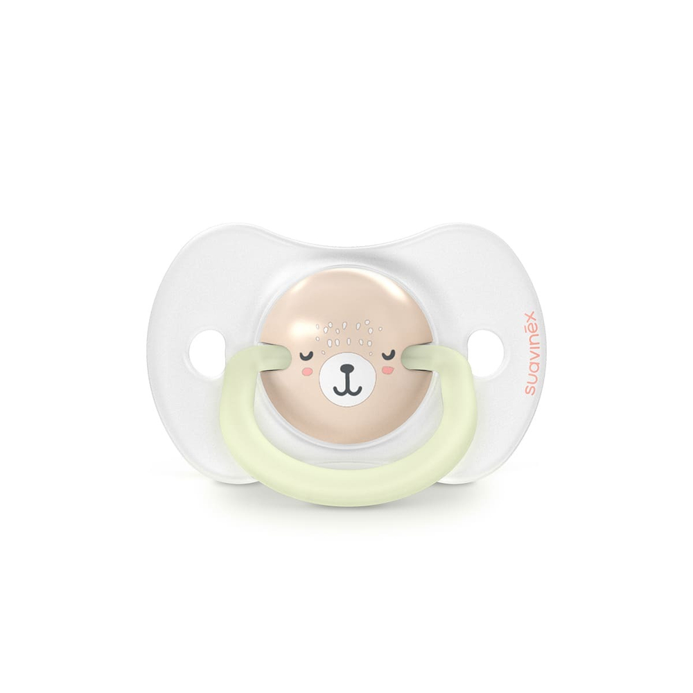 Набор пустышек Suavinex Night&Day Wild розовый 0-6 мес, 2 шт