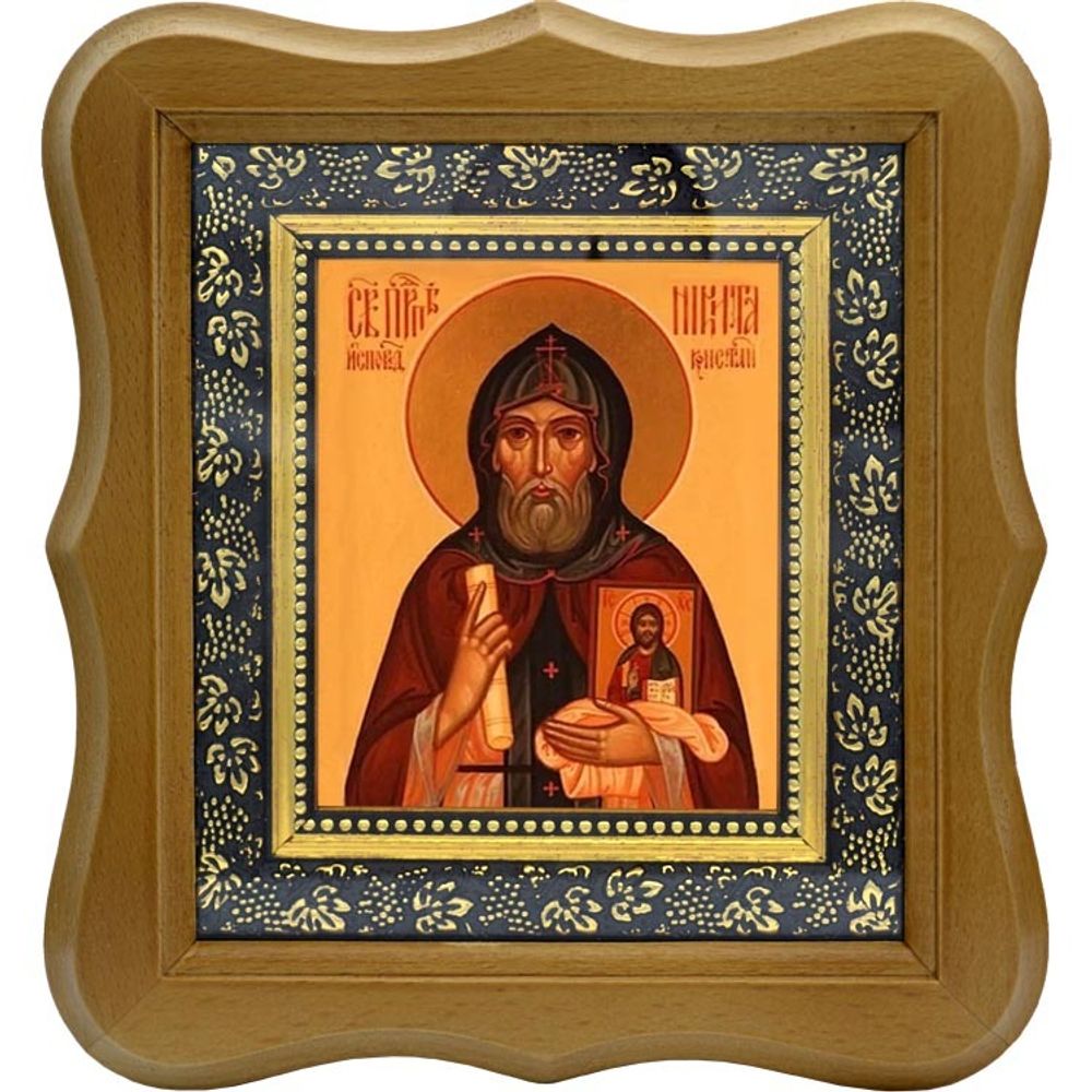 Никита Константинопольский преподобный исповедник. Икона на холсте.