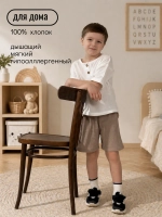 Костюм с шортами и футболкой из муслина на лето