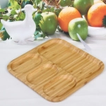 Менажница бамбуковая «SHEF» 24,7*24,7см 4секции