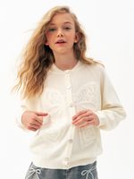 Кардиган для девочки AT1118 молочный