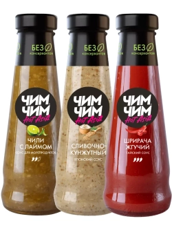 Чили с Лаймом, Сливочно-Кунжутный, Шричача 210 г * 3 шт