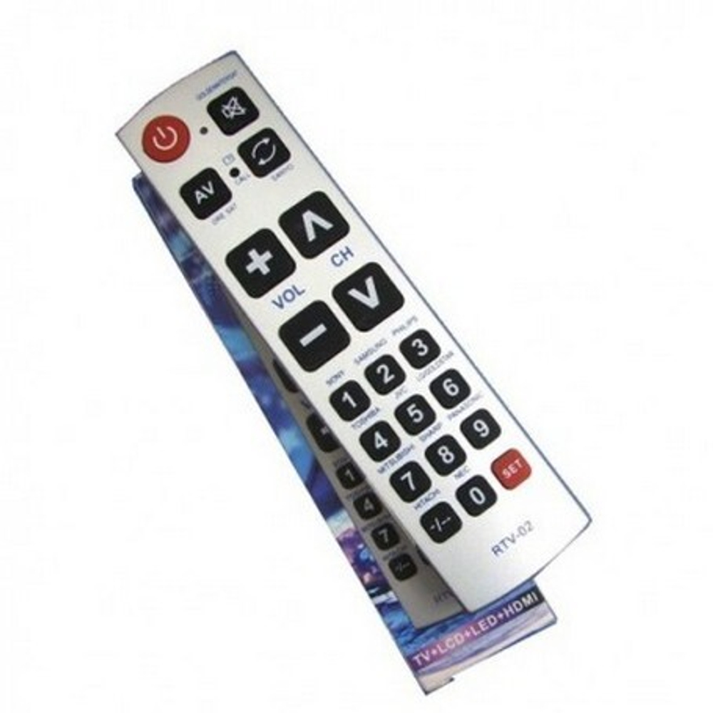 Пульт Uni RTV-02 TV+LCD+LED+HDMI универсальный