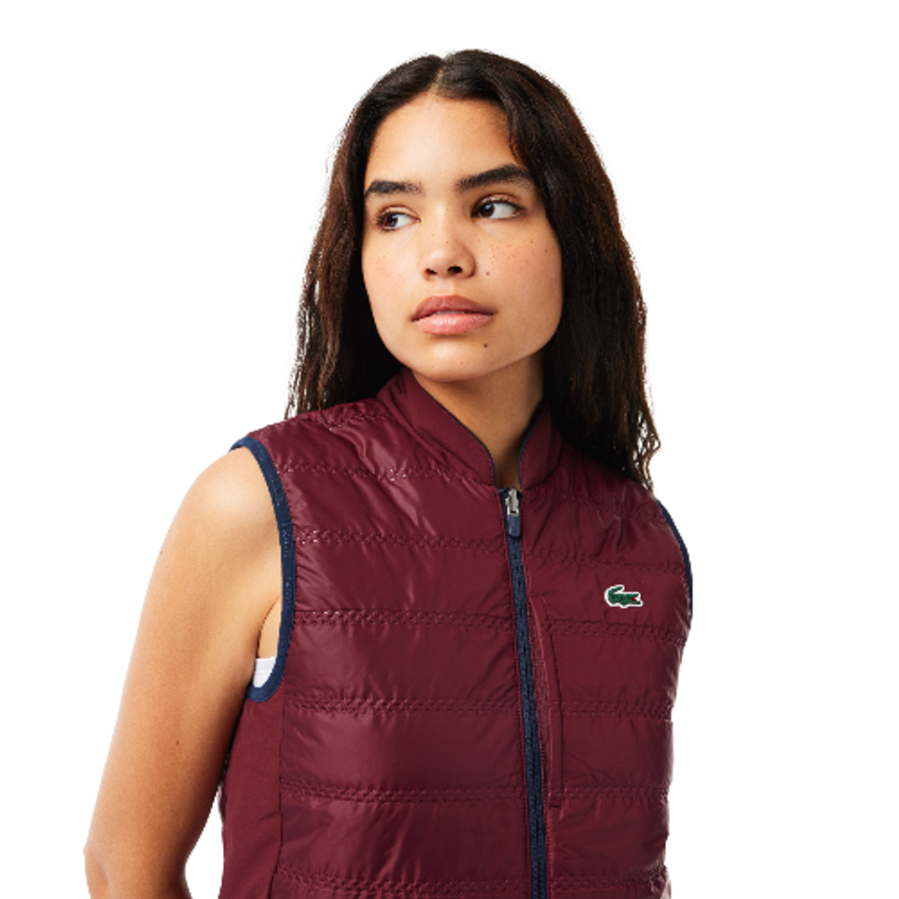 Женская теннисная жилетка Lacoste Sport Reversible Golf Vest - navy blue/bordeaux
