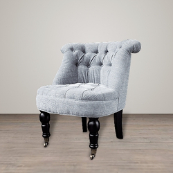 Пуф Eichholtz Камден серый Голландия вид сбоку