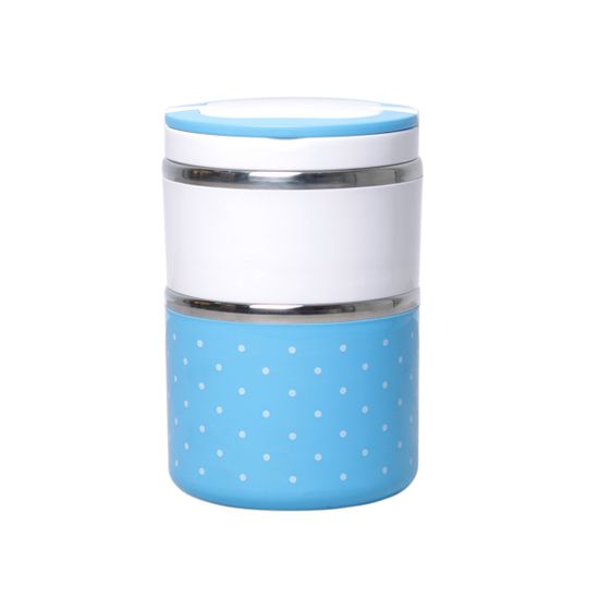 Ланч-бокс двойной круглый 1080 мл. Kamille КМ 2103