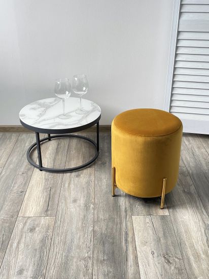 Пуф для гостиной RICE BLUVEL-68 YELLOW / GOLD