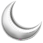 Шар фольгированный Полумесяц 43 см (Серебряный)