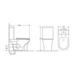 Унитаз напольный Grossman Classic GR-4465SQ-K26 (650х355х790) безободковый,белый с тонкой крышкой,микролифт,смыв торнадо,2 места