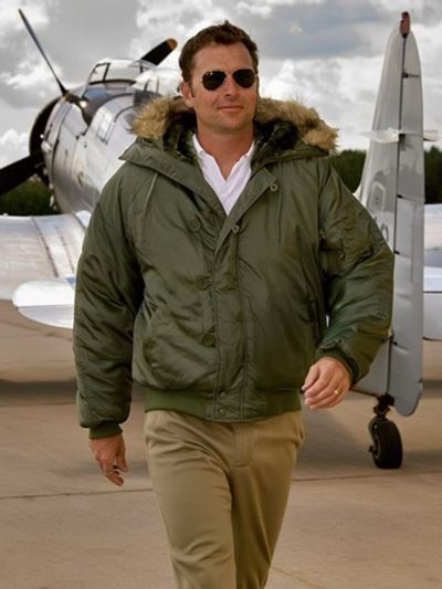 Куртка Мужская Alpha N-2B Flight Jacket (оливковая -S.green)