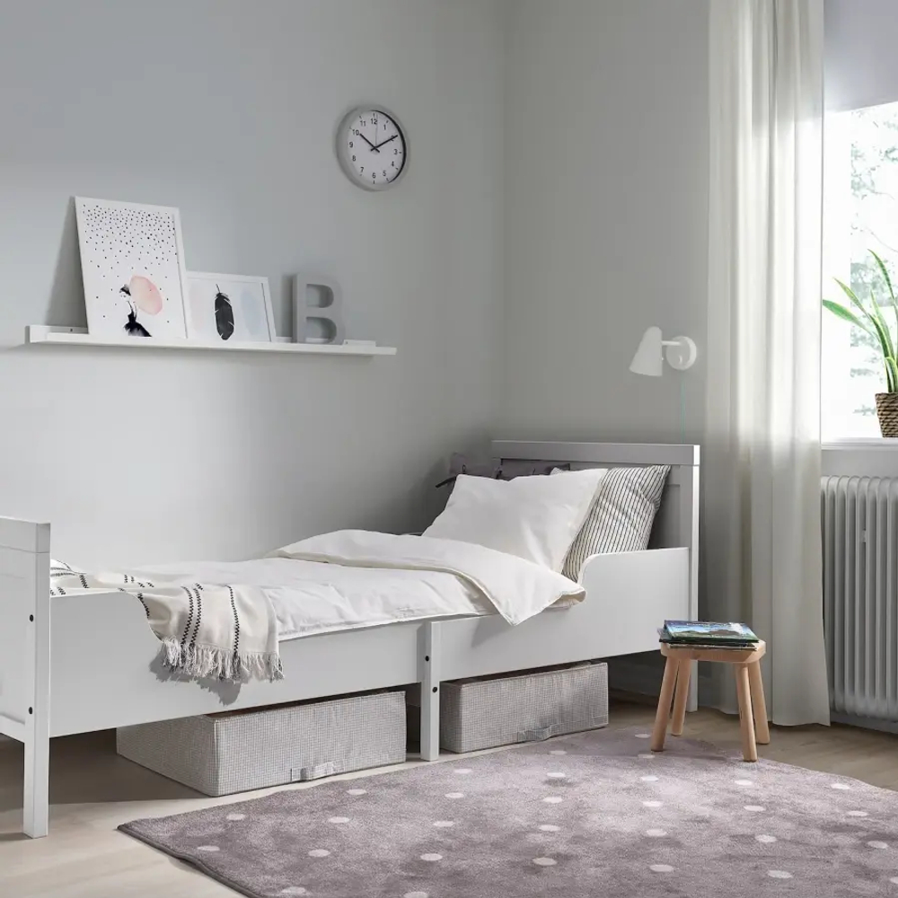 Кровать одноярусная - IKEA SUNDVIK/LURÖY/LURОY/СУНДВИК/ЛУРОЙ ИКЕА  , 80x200 см, белый