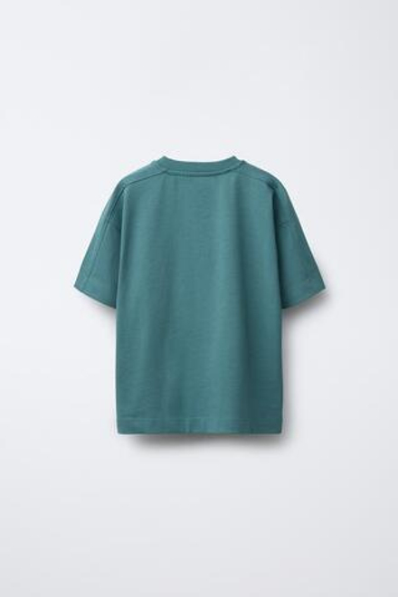 ZARA ФУТБОЛКА СВОБОДНОГО КРОЯ В СПОРТИВНОМ СТИЛЕ, НЕОНОВО-СИНИЙ