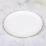 Тарелка фарфоровая «White magic Gold» 26см