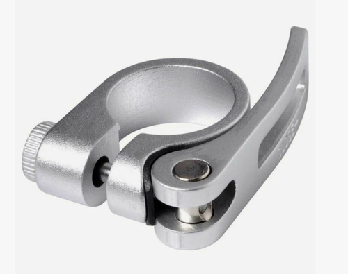Хомут для подседельного столбика, dia 28,6мм ,алюмин.,серебро