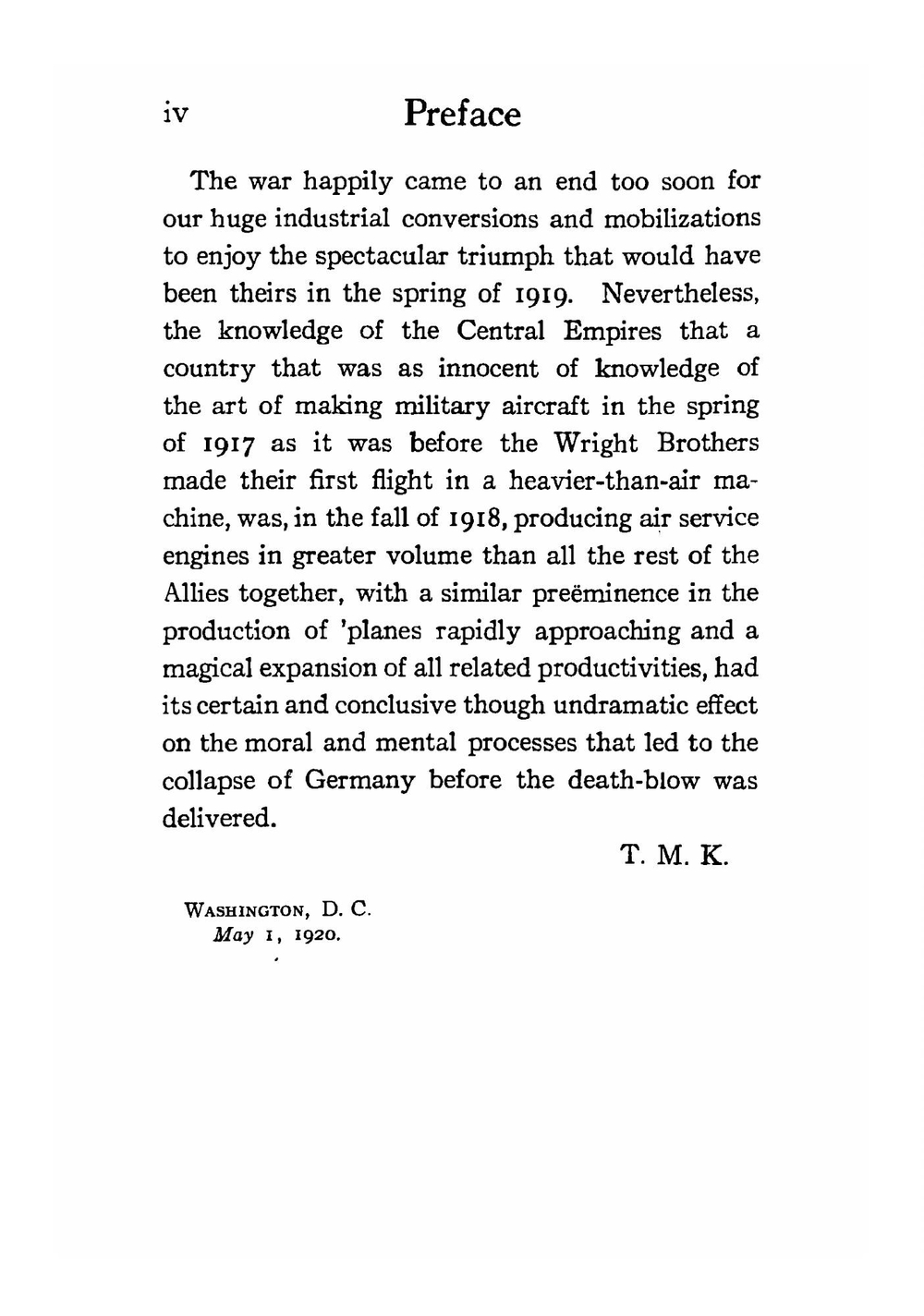 Wings of War. An Account of the Important Contribution of the United States to Aircraft Invention, Engineering, Development and Production During the World War | Theodore Macfarlane Knappen