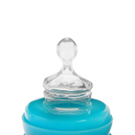 2825254 Бутылочка для кормления с ручками, 280 мл, от 0 мес., цвет белый/голубой, рисунок МИКС