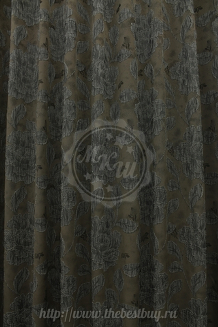 Штора для гостиной: Асанта (S064-3) - 200х260 см. - серо-коричневый