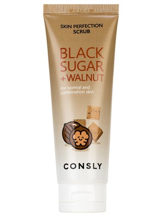 Скраб для лица с черным сахаром и экстрактом грецкого ореха CONSLY Black Sugar + Walnut 120 мл