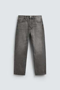 ZARA ДЖИНСЫ REGULAR FIT, СЕРЫЙ