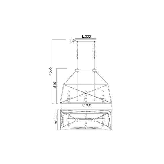Подвесной светильник Vele Luce Clemente VL4272P06